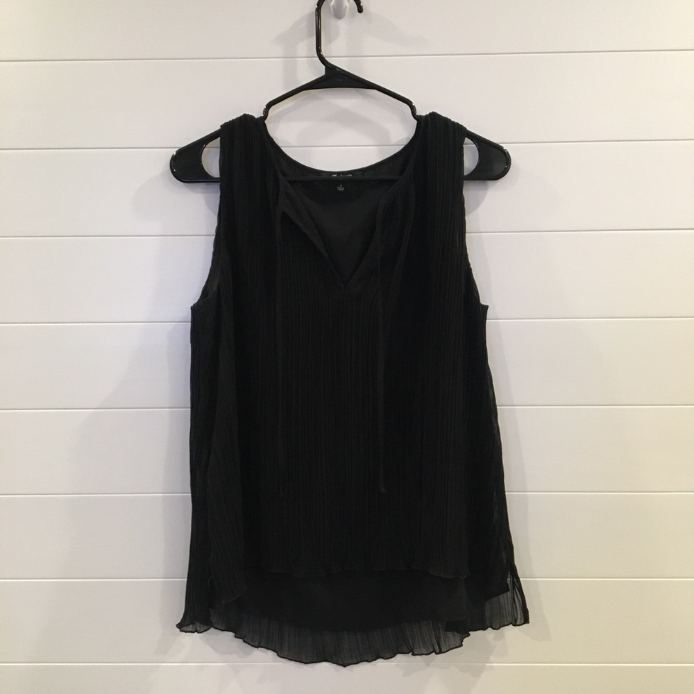 Black Madewell top with tie size S